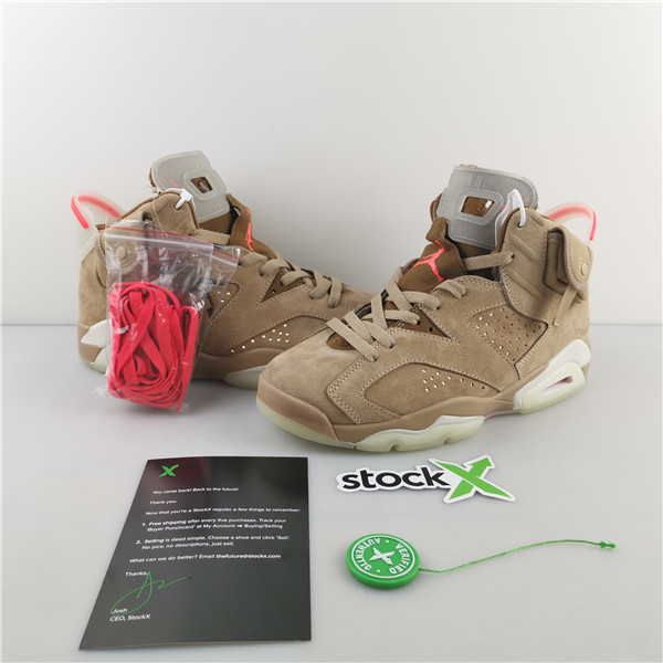 JORDAN 6 RETRO TRAVIS SCOTT BRITISH KHAKI - DH0690-200