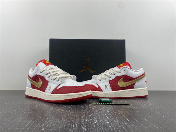 AIR JORDAN 1 LOW SE GS ''SPADES'' DJ5186-100