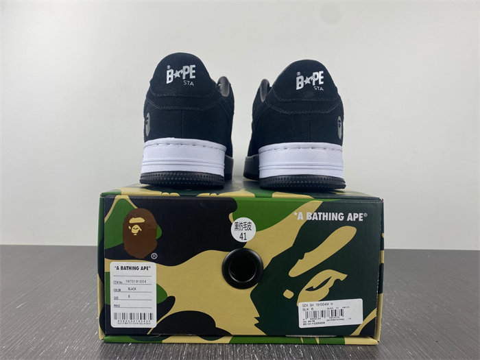 A Bathing Ape Bape Sta Black Suede