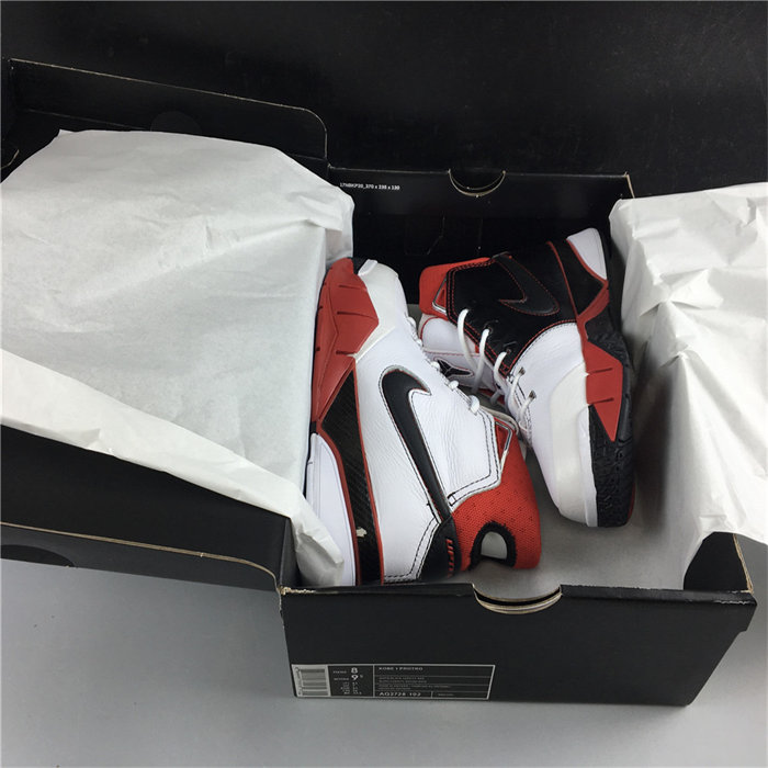 Nike Kobe 1 Protro White Black Red AQ2728-102