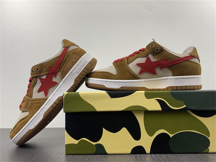 A Bathing Ape Sk8 Sta Wheat Red