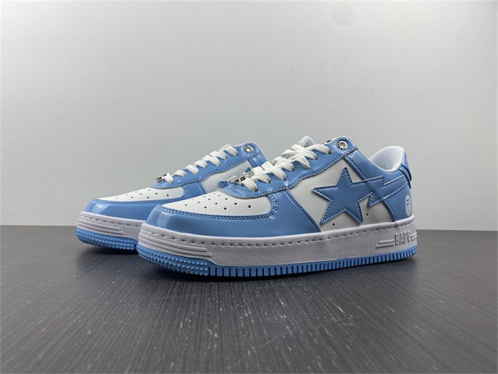 A Bathing Ape Bape Sta Patent Leather Blue White