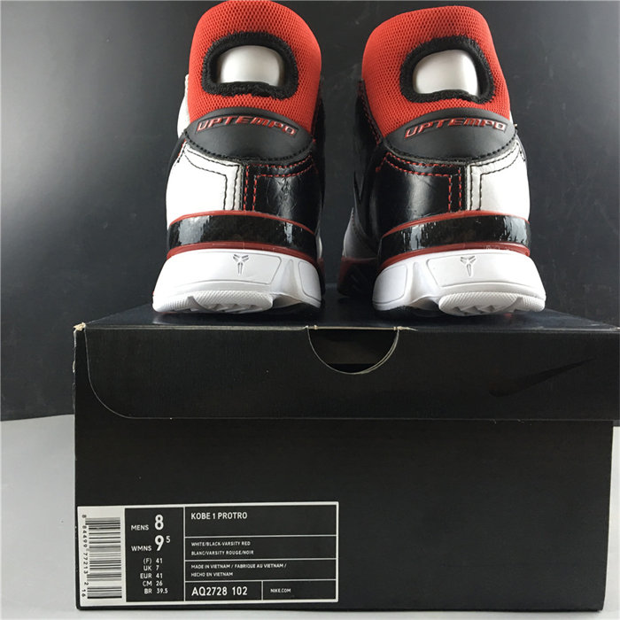 Nike Kobe 1 Protro White Black Red AQ2728-102