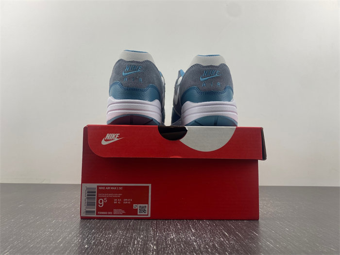 Nike Air Max 1 SC Noise Aqua and Cool Grey FB9660-001