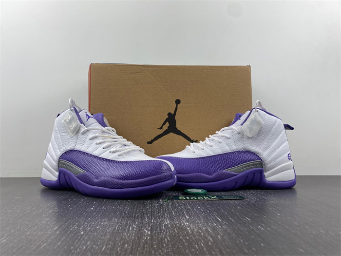 Jordan 12th Generation Nike Air Jordan 12 White Purple Headcoat Authentic 50., Product Number CT8013-150