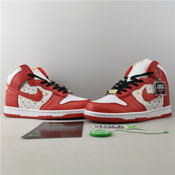 nike dunk high pro sb Sup*e red stars 307385-161