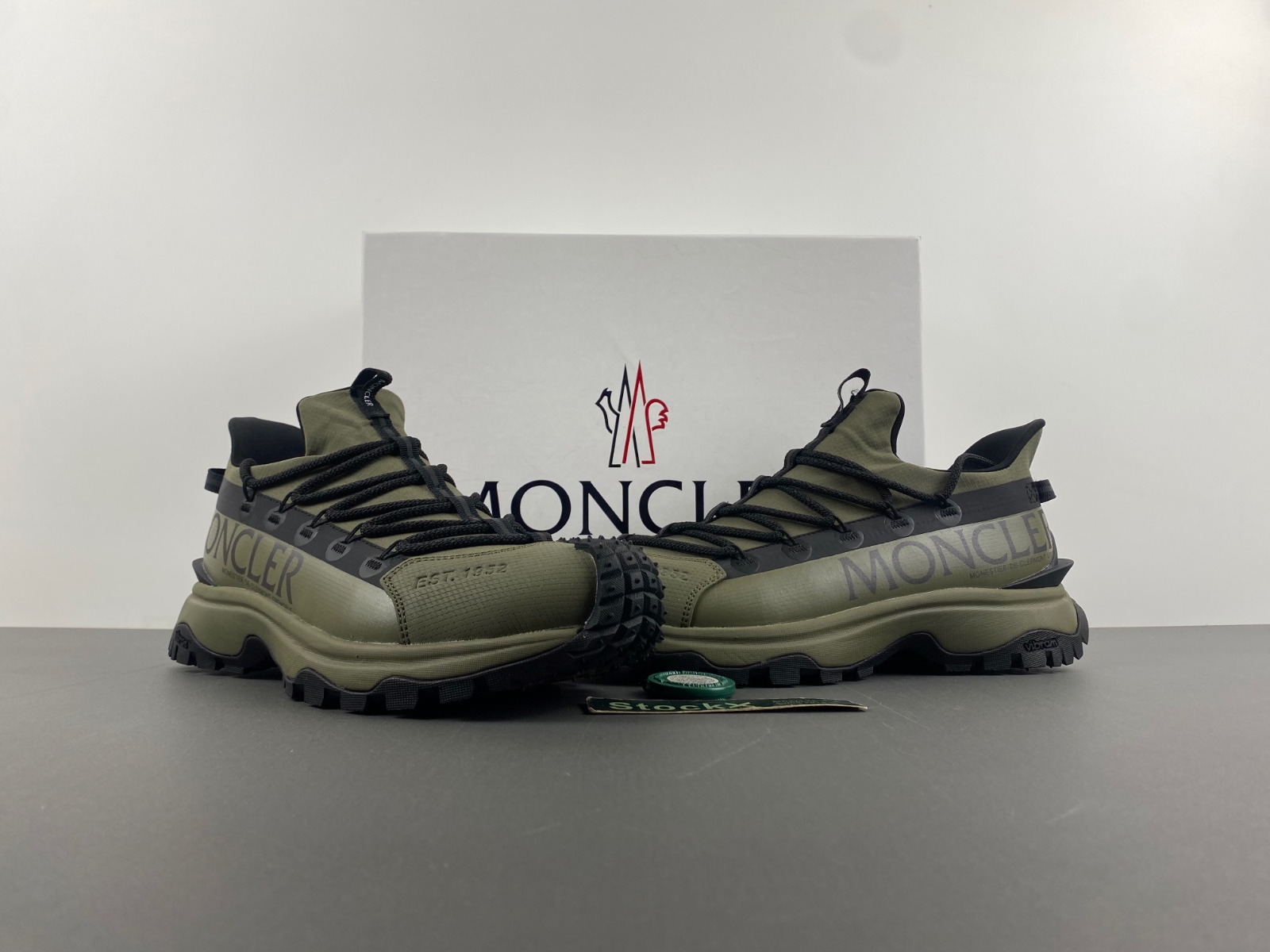 Moncler Army Green Black Low Top