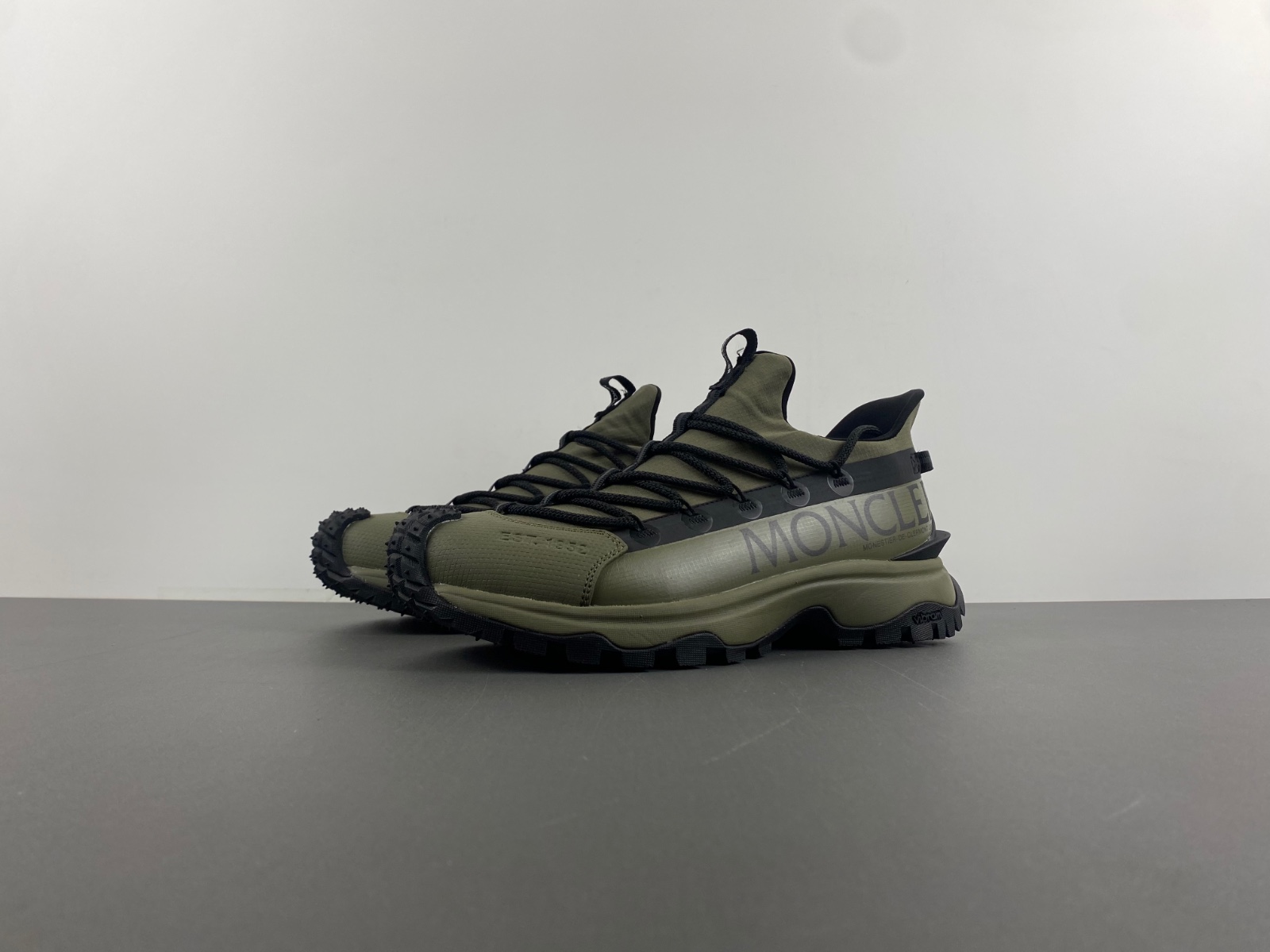 Moncler Army Green Black Low Top