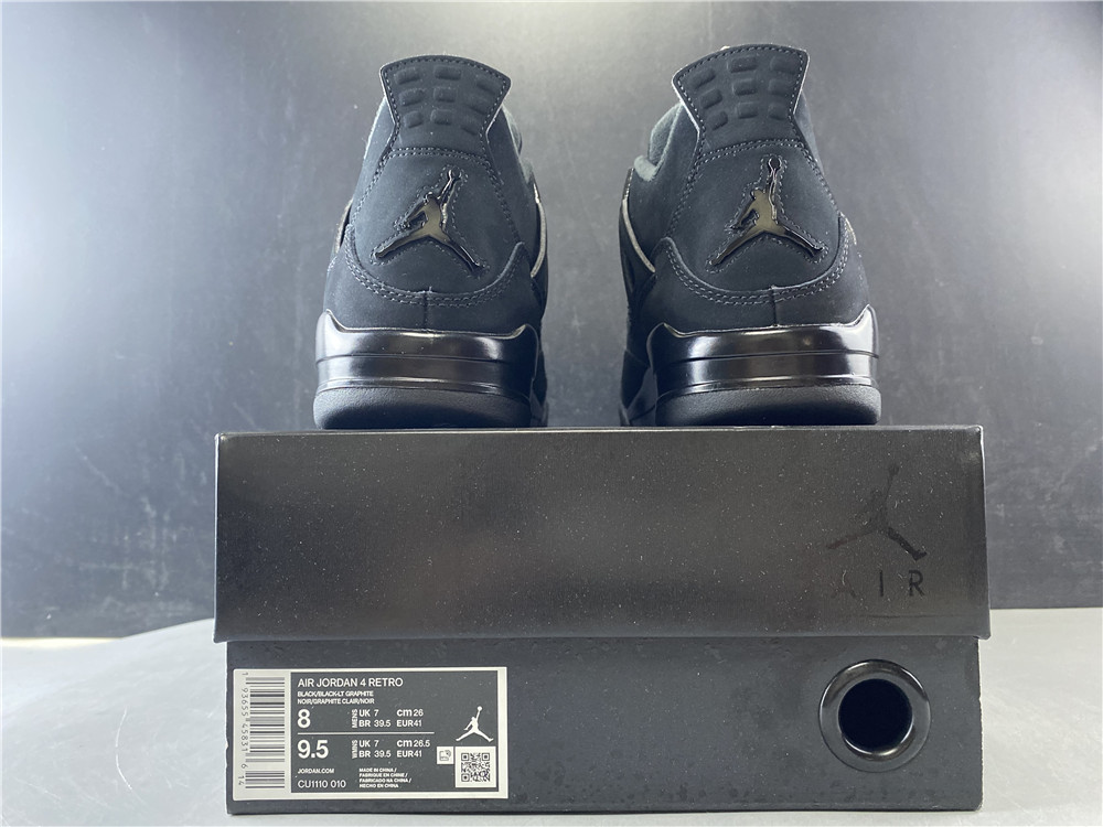 Air Jordan 4 “Black Cat”CU1110-010.