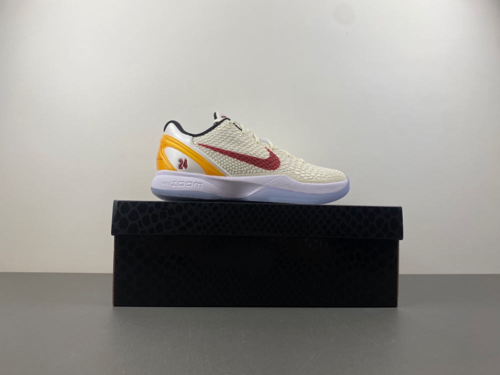 NIKE ZOOM KOBE 6 白红黄色 货号PE2025-102