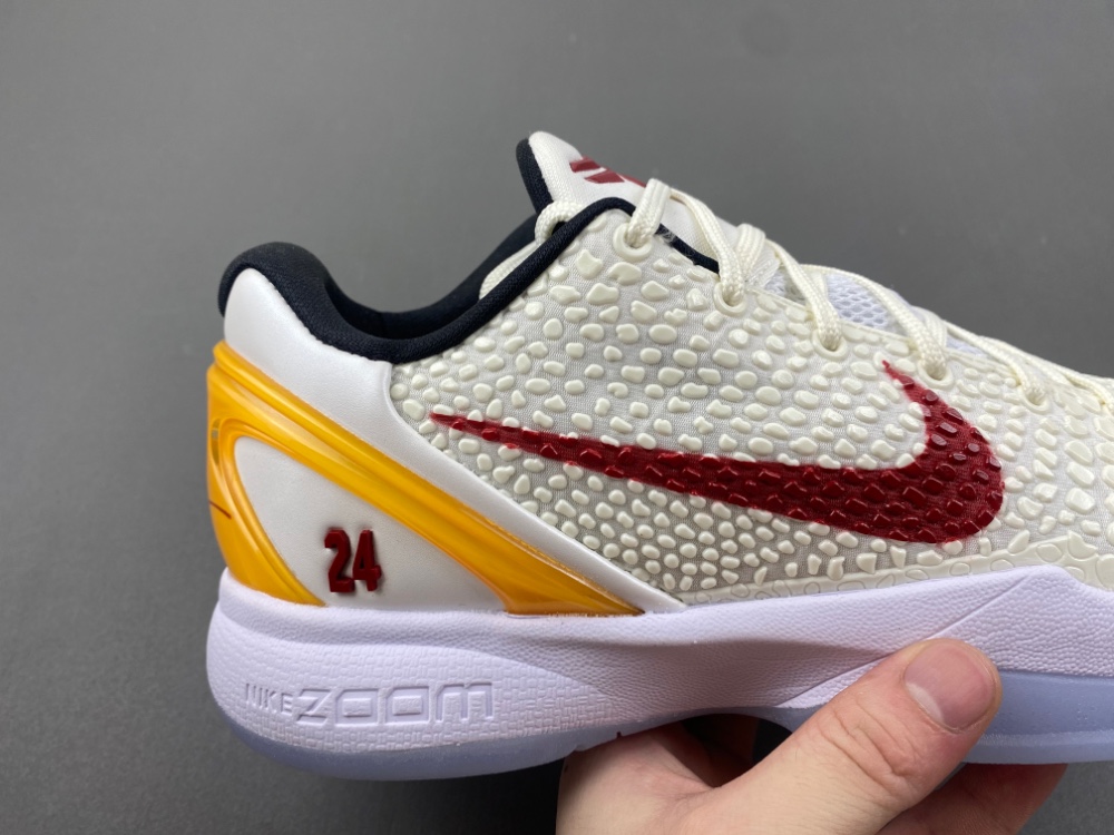NIKE ZOOM KOBE 6 白红黄色 货号PE2025-102