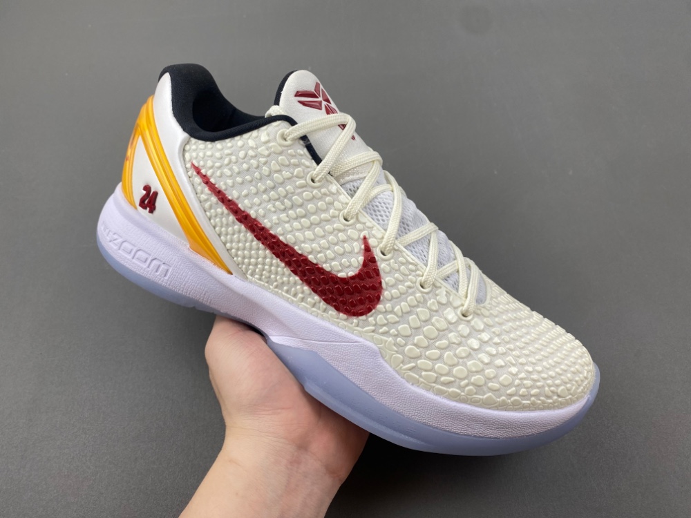 NIKE ZOOM KOBE 6 白红黄色 货号PE2025-102