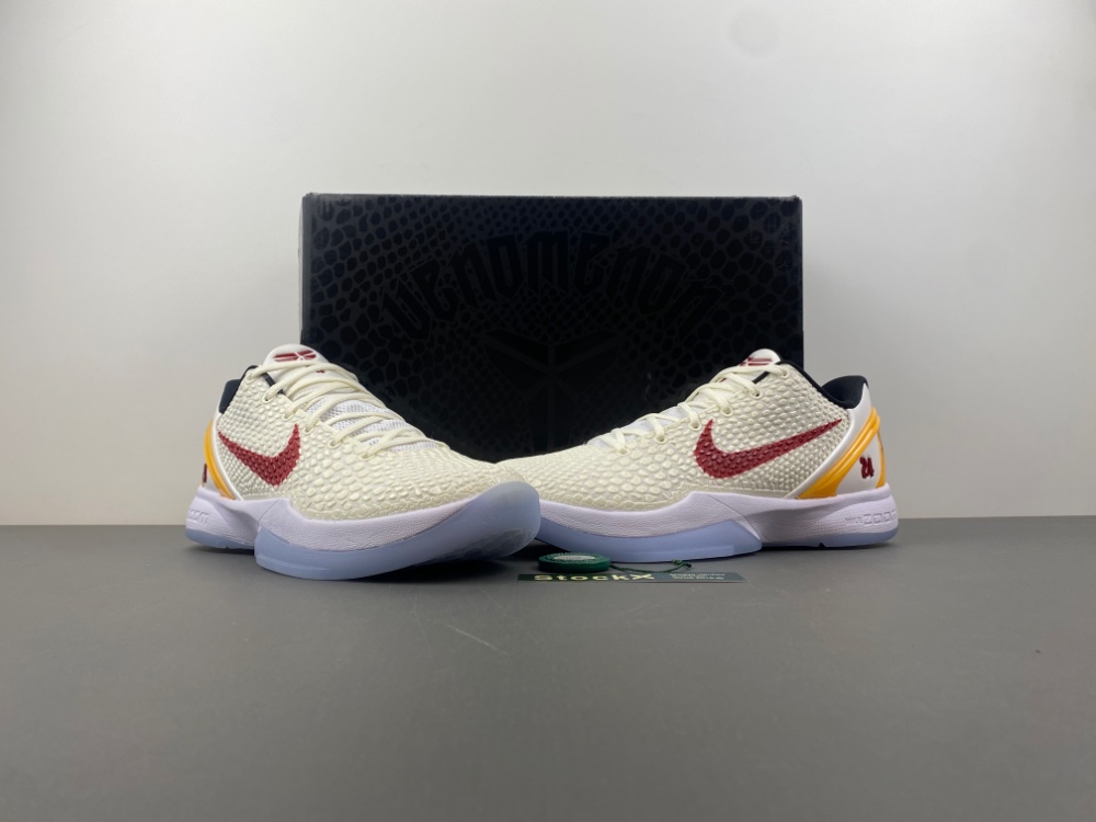 NIKE ZOOM KOBE 6 白红黄色 货号PE2025-102