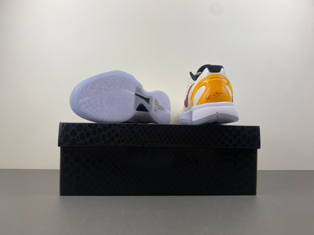 NIKE ZOOM KOBE 6 白红黄色 货号PE2025-102