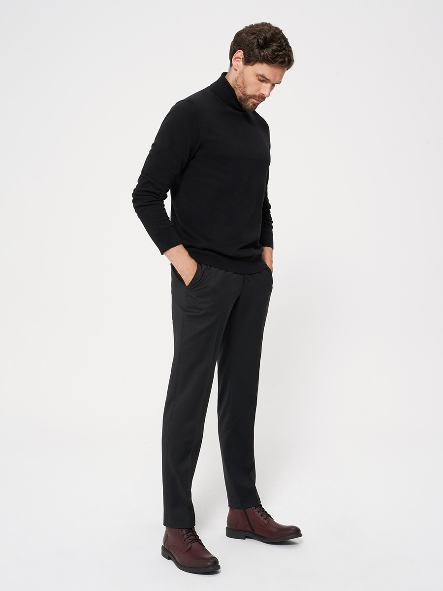 Bordowe trzewiki mskie