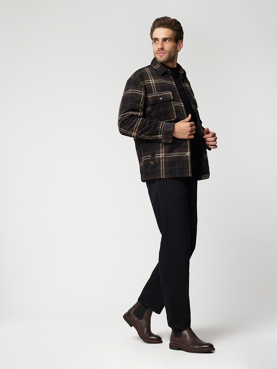 Ciemnobrzowe sztyblety mskie na lekkiej podeszwie