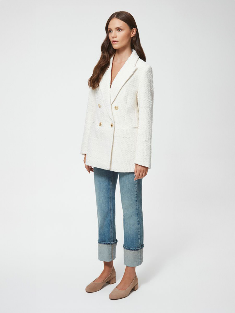 Beowe czóenka na oblekanym obcasie