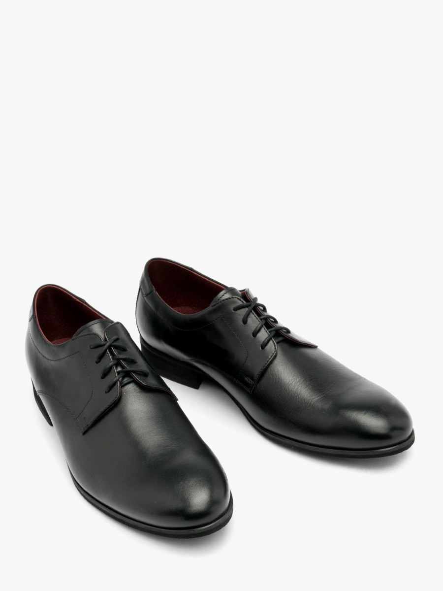 Czarne póbuty wizytowe mskie