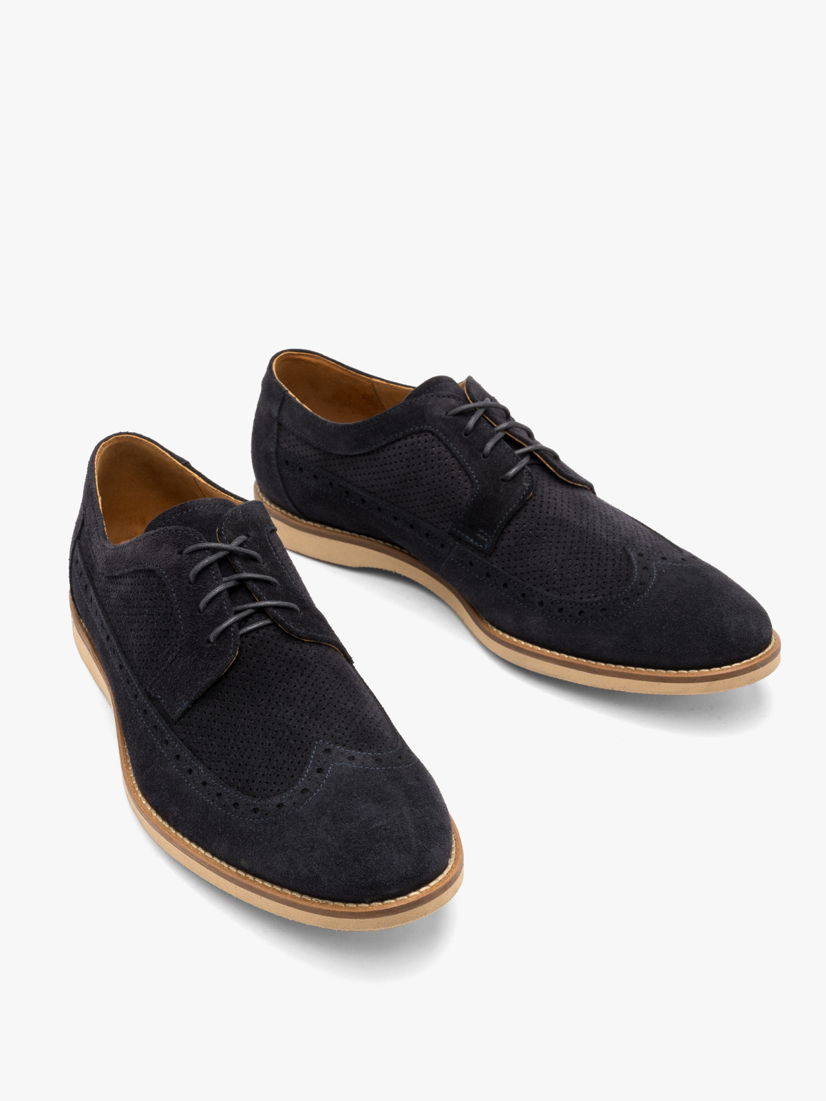 Granatowe brogsy mskie