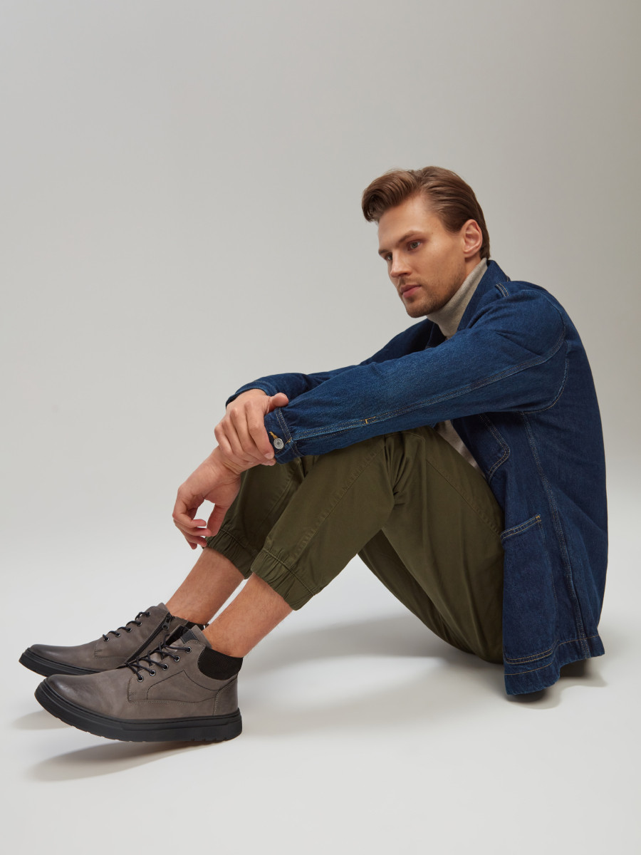 Szare ocieplane trzewiki