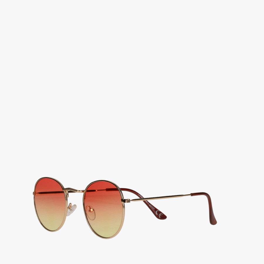 Dwukolorowe okulary przeciwsoneczne w okrgej oprawie