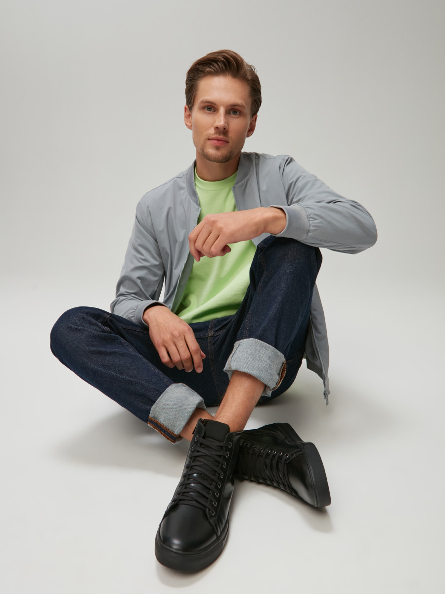 Czarne trzewiki mskie