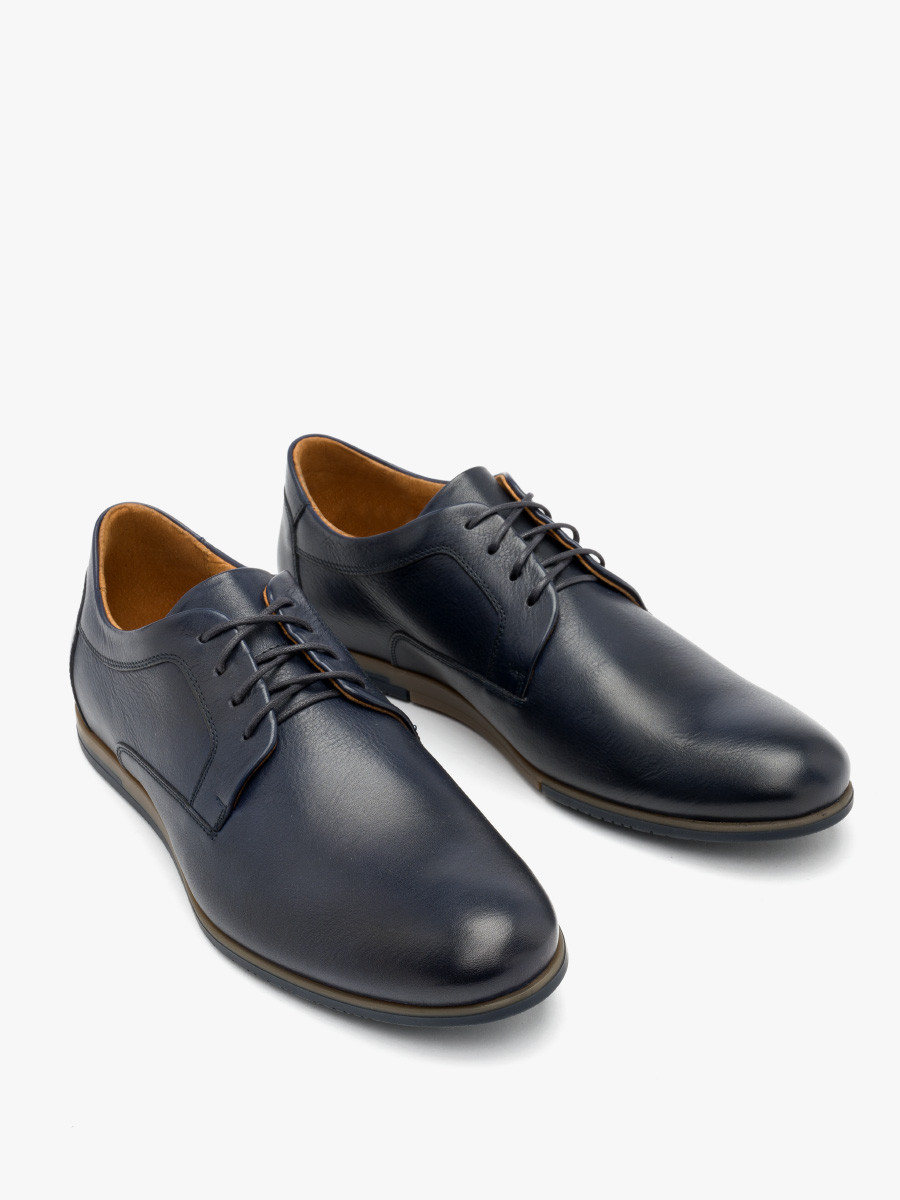 Granatowe póbuty sznurowane