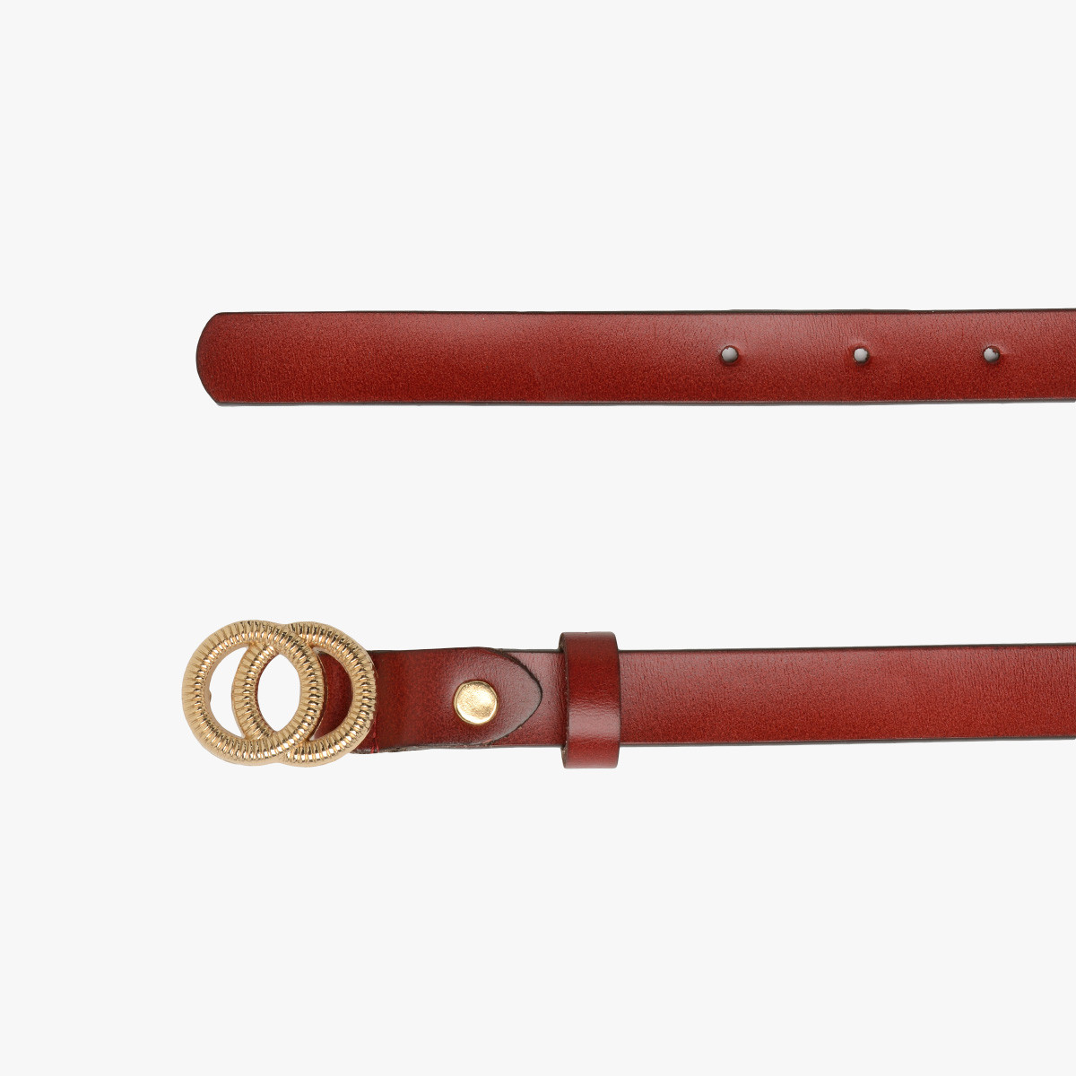 Czerwony pasek damski
