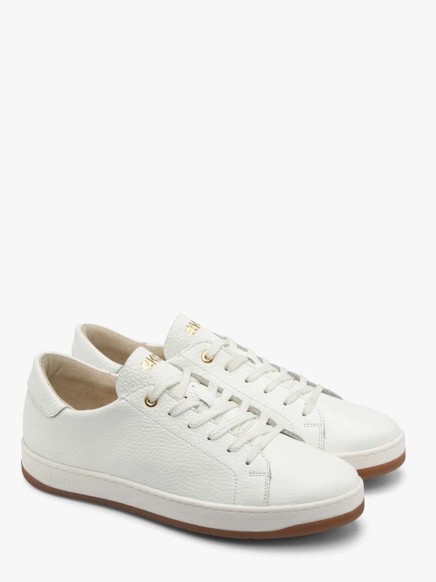 Biae póbuty sportowe na dwukolorowym spodzie