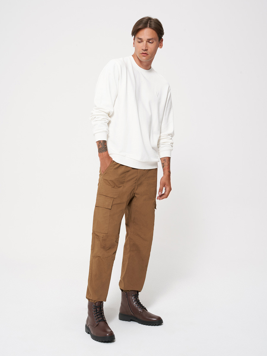 Brzowy trzewik mski na lekkiej podeszwie