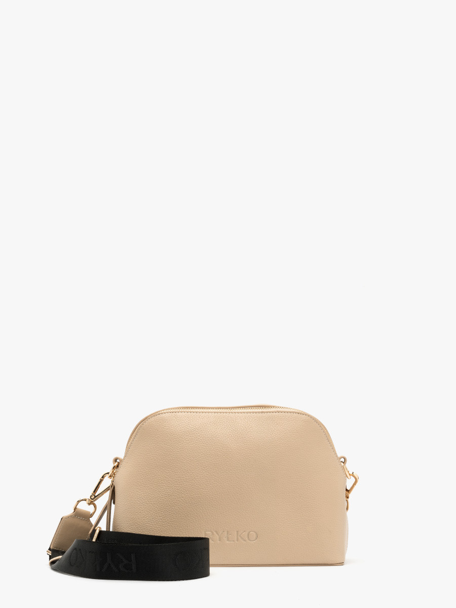 Beowa torebka z logotypem na pasku