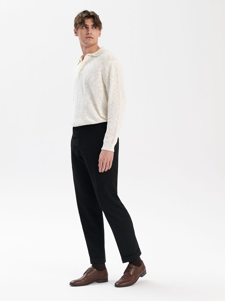 Ciemnobrzowe póbuty mskie