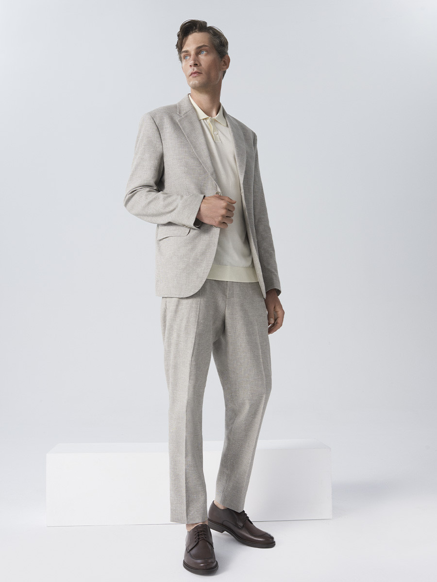 Ciemnobrzowe póbuty mskie