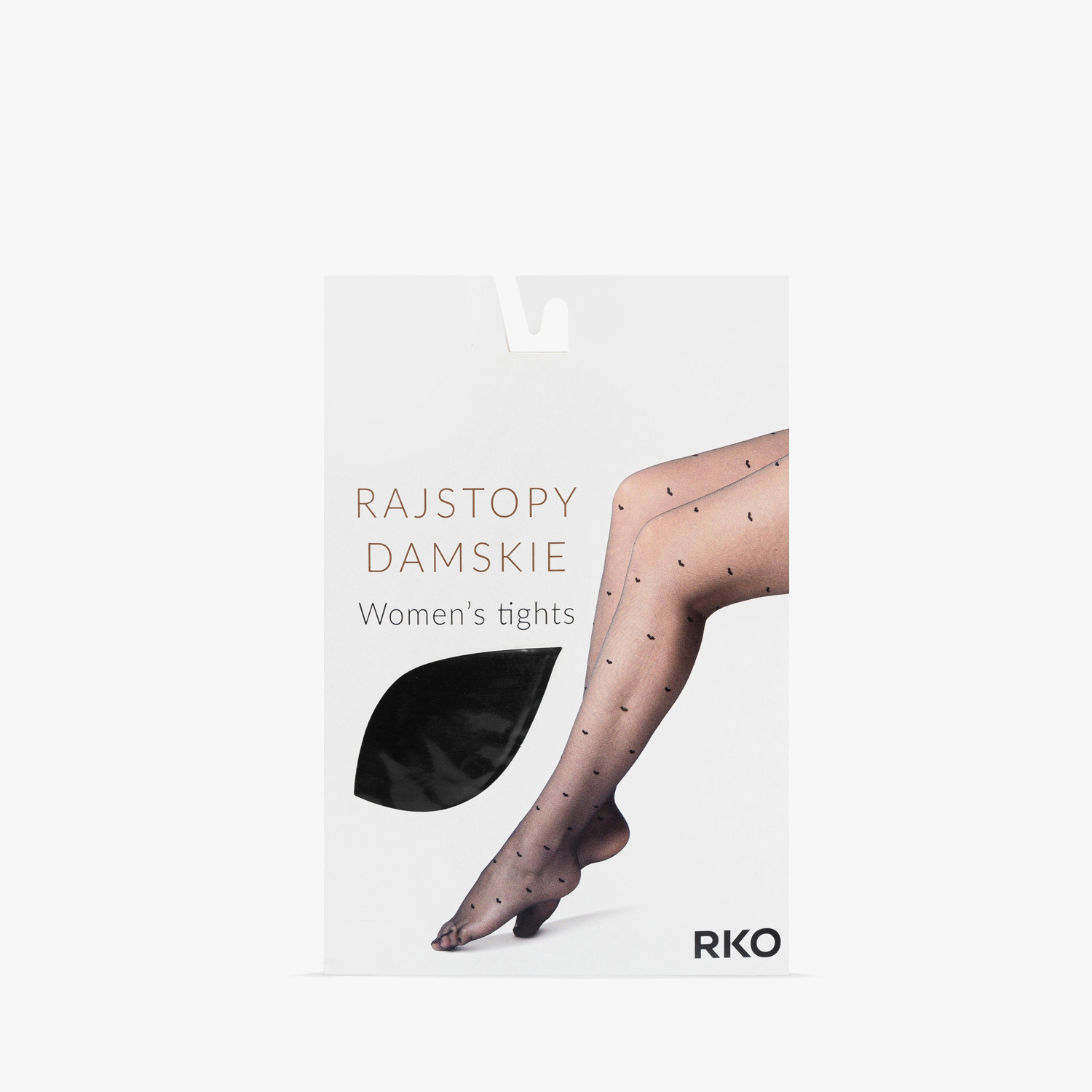 Czarne rajstopy w serca 20 den