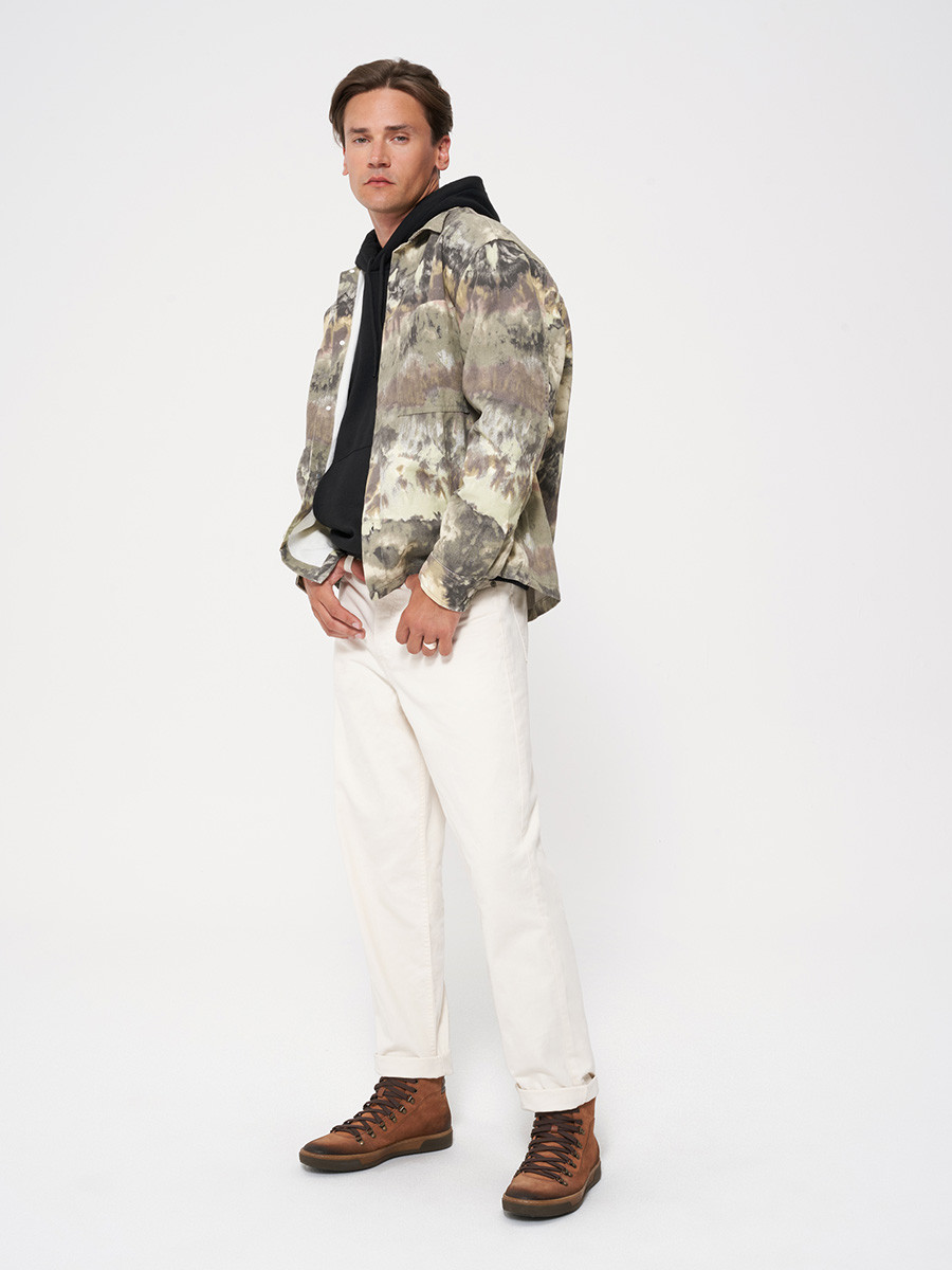 Trzewik mski z czonych skór