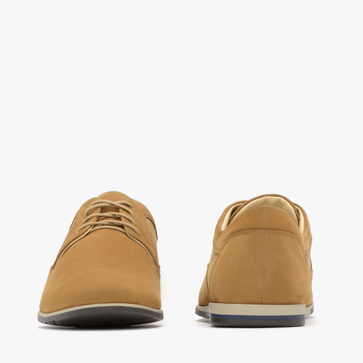 Brzowe póbuty skórzane