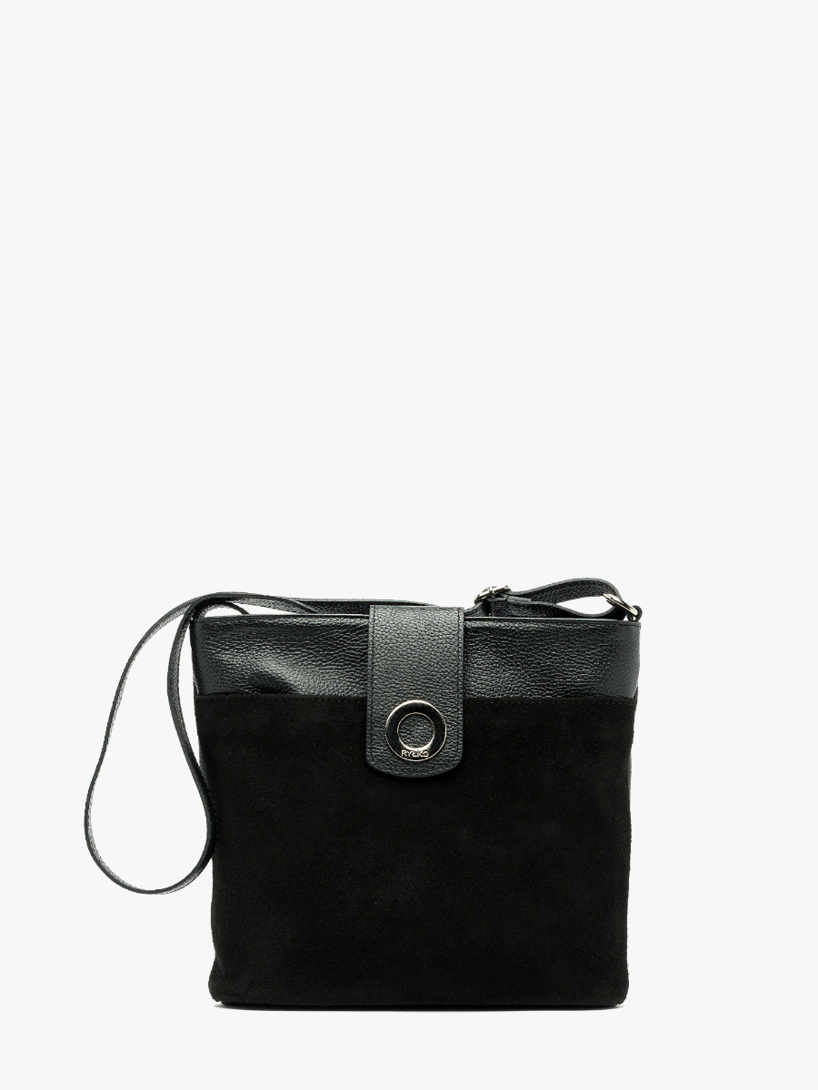 Czarna torebka z czonych skór