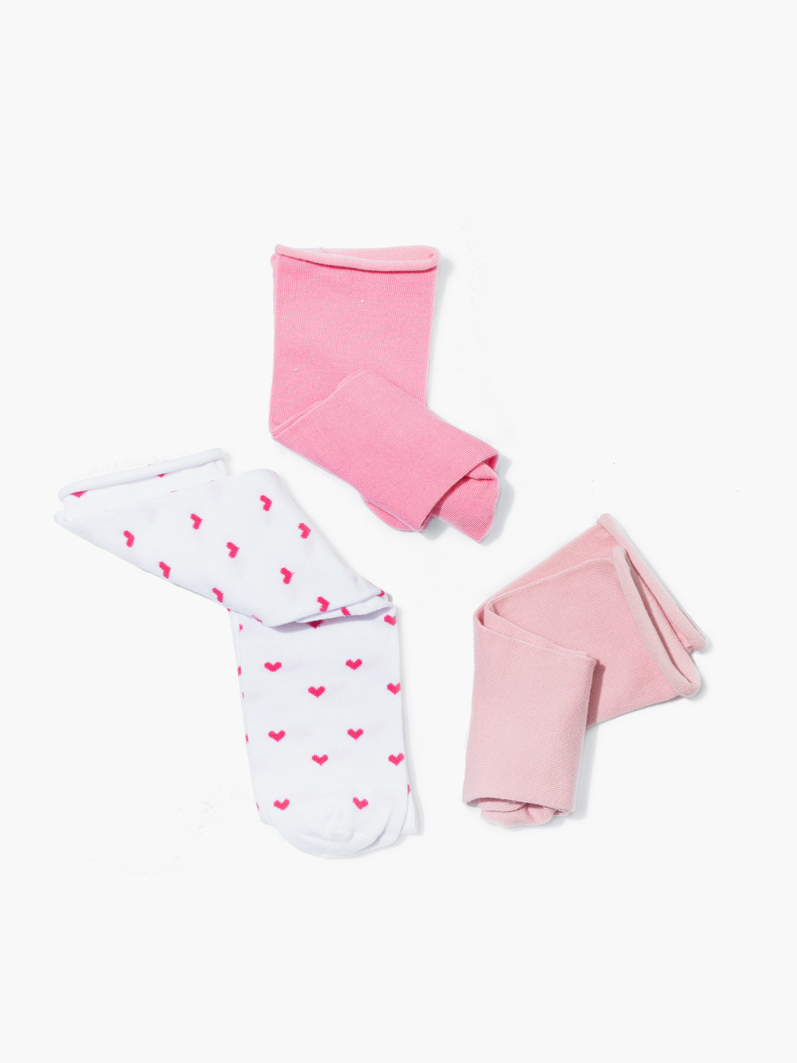 Biao-róowy trójpak skarpet bawenianych