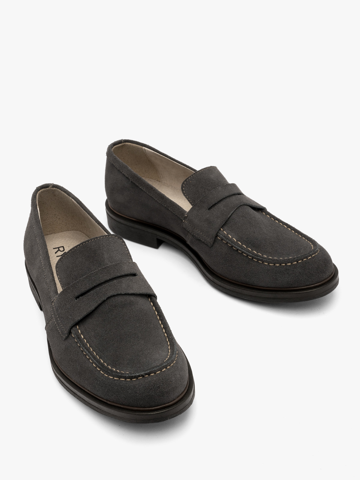 Szare mokasyny mskie