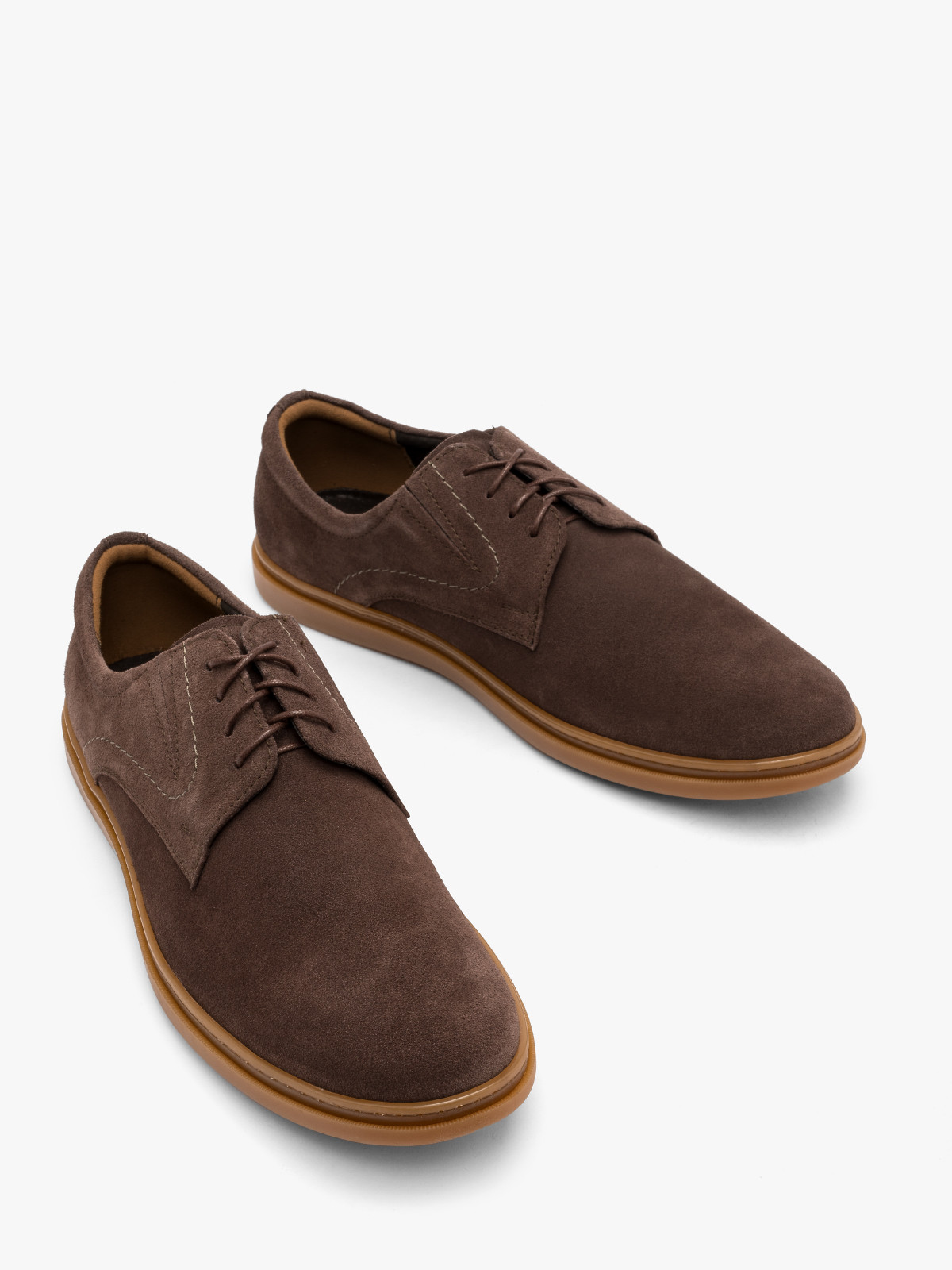 Brzowy póbut mski welurowy