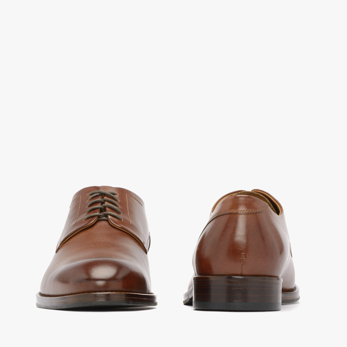 Brzowe póbuty mskie ze skórzanym spodem