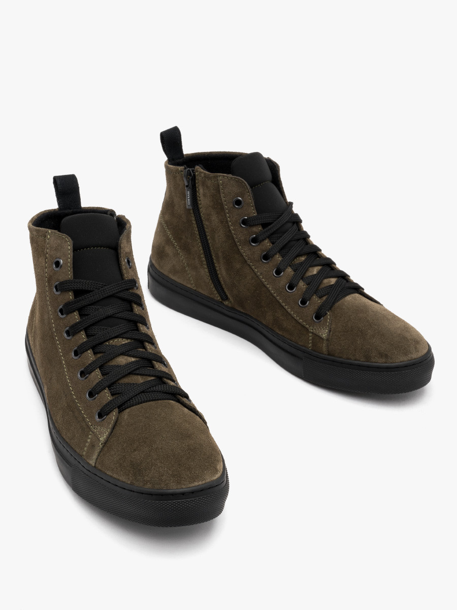 Oliwkowe trzewiki mskie