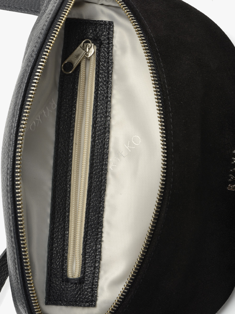 Czarna nerka skórzana