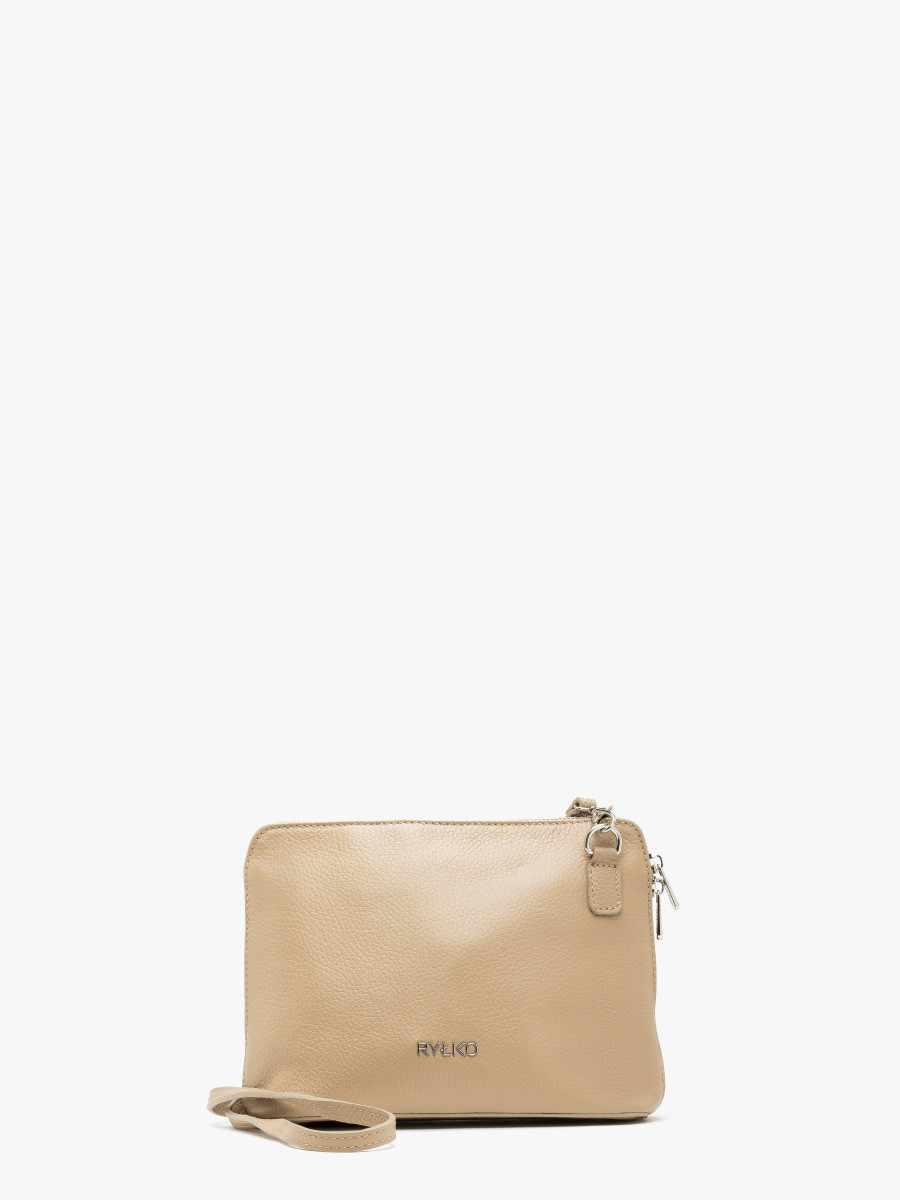 Maa, ciemnobeowa torebka na cienkim pasku