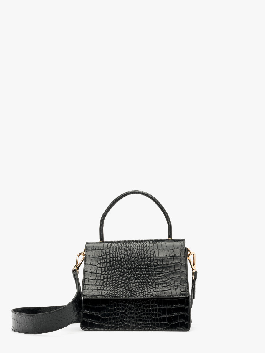 Czarna torebka z ozdobn faktur