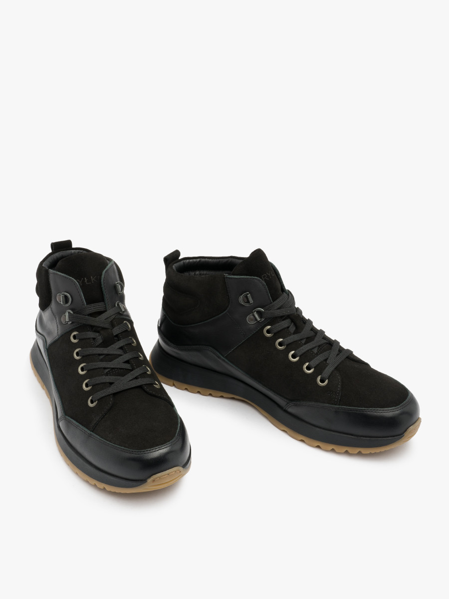 Czarne trzewiki mskie