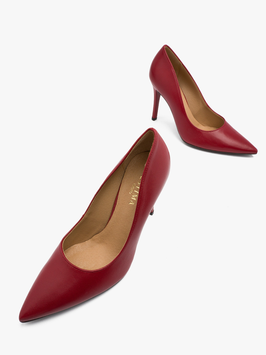 Bordowe czóenka na wysokim obcasie