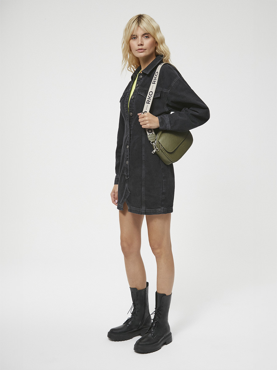 Czarne trzewiki na lekkiej podeszwie