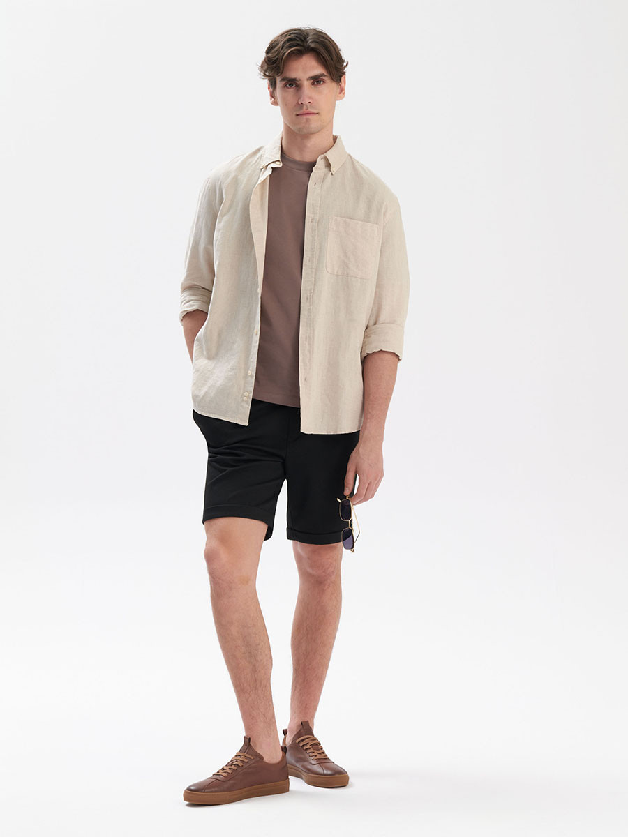 Brzowe póbuty sportowe mskie