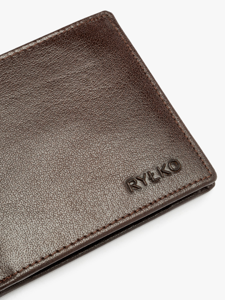 Ciemnobrzowy portfel mski